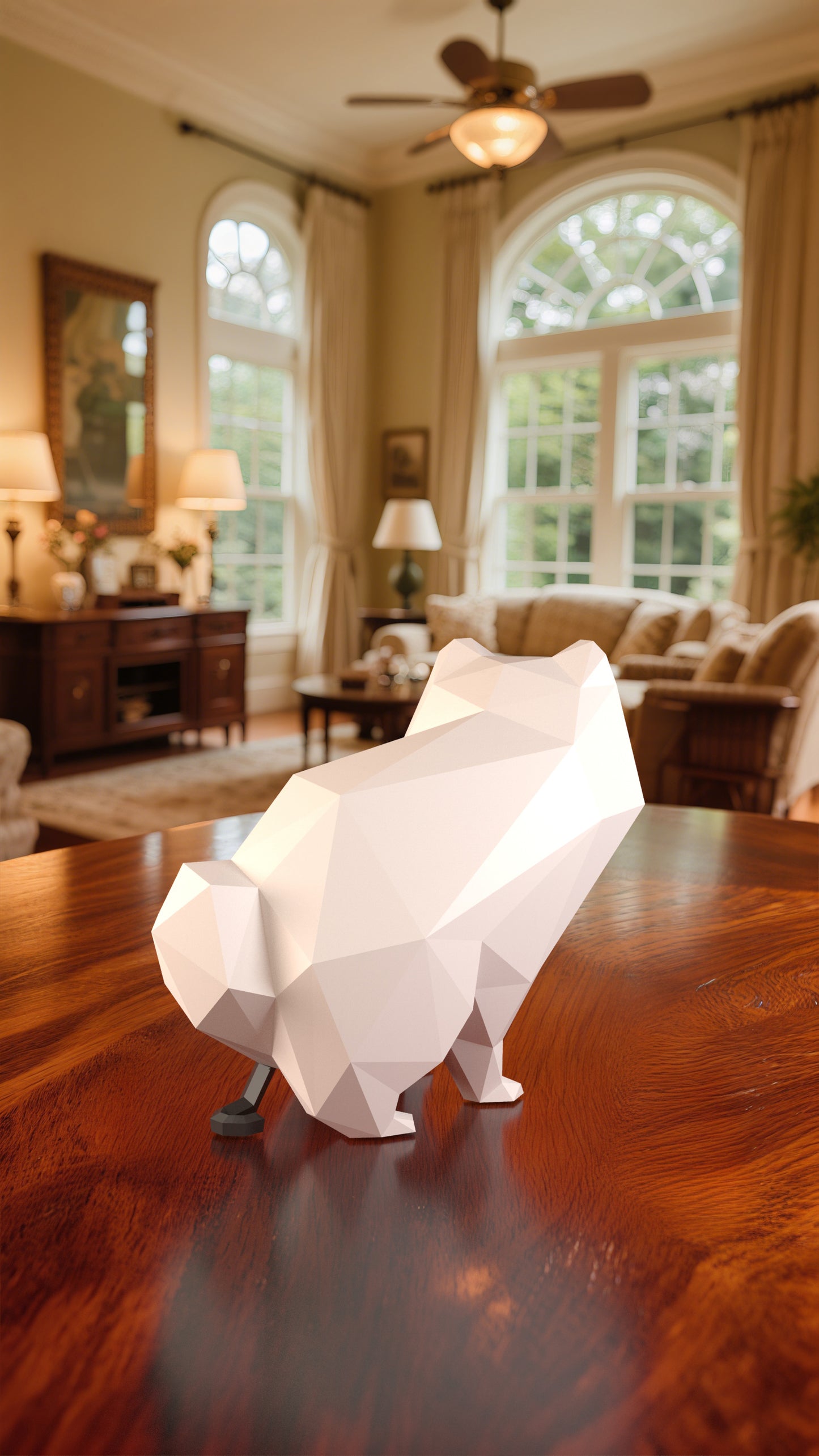 DIY 3D Paper Animal Pomeranian Model Kit - Handcrafted Home & Table Wall Art Decor, Creative Craft Project, Party Supplies & Gift for Kids and Adults (Copy)