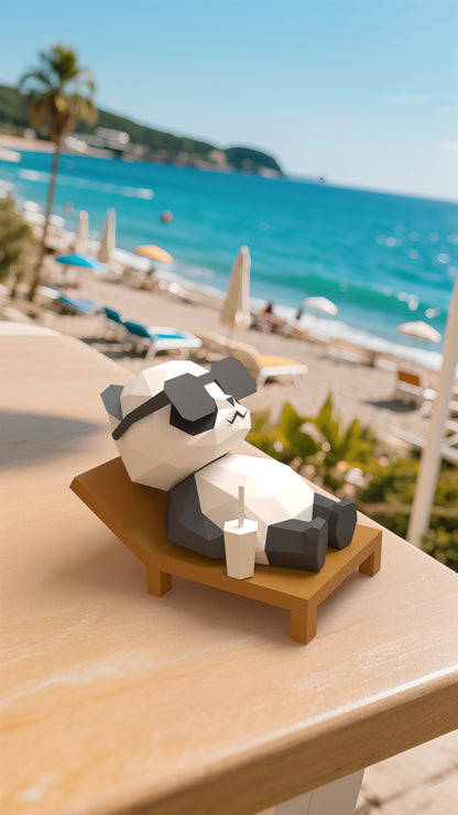 DIY 3D Paper Animal Sleeping Panda Model Kit - Handcrafted Home & Table Wall Art Decor, Creative Craft Project, Party Supplies & Gift for Kids and Adults