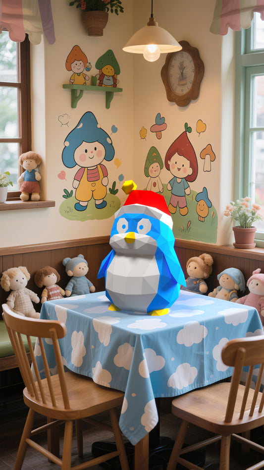 DIY Animal Penguin Paper Masks for Costume Halloween Christmas Party Supplies Cosplay Holiday