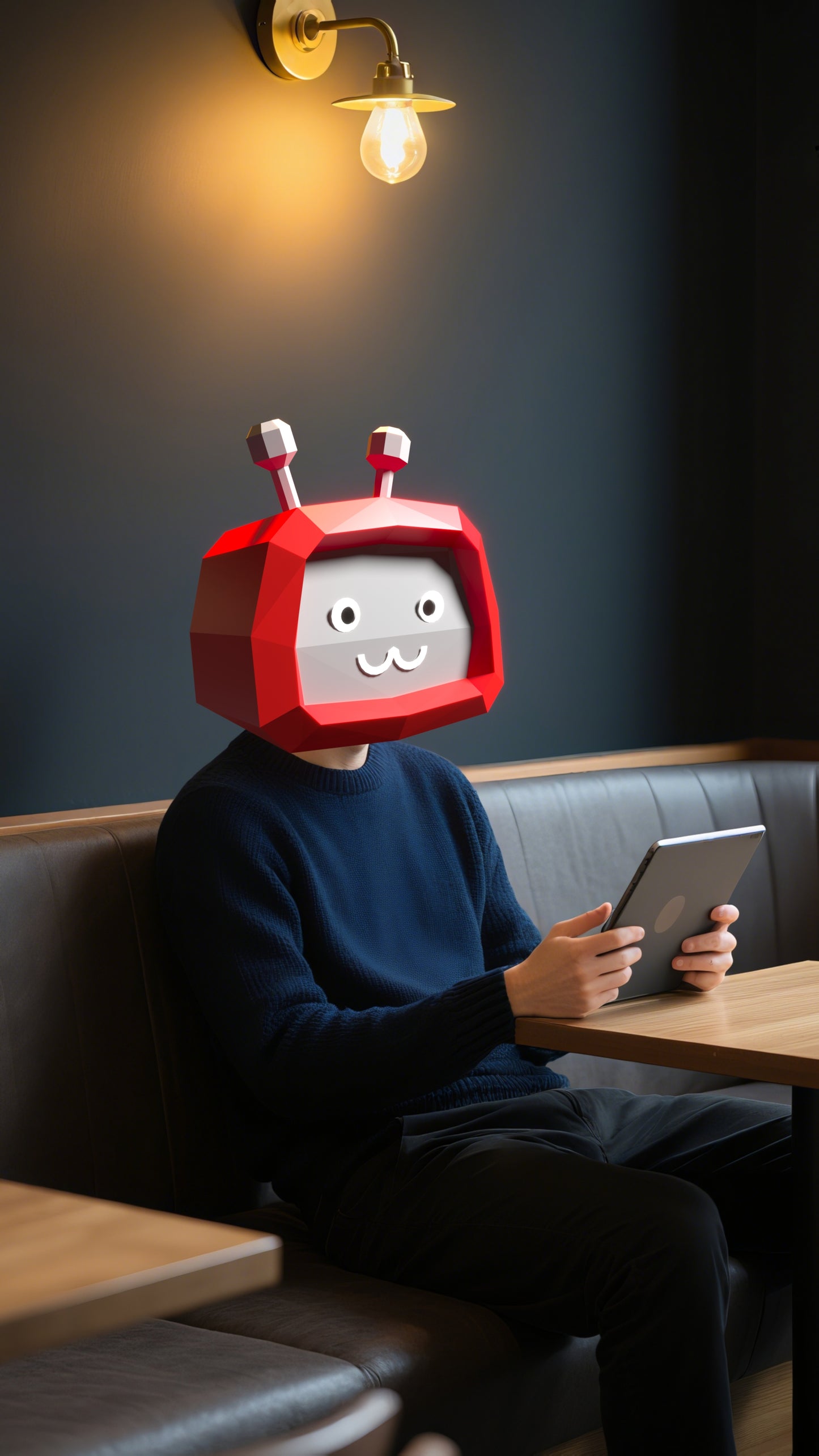 DIY Animal Robot Head with Hat Paper Masks for Costume Halloween Christmas Party Supplies Cosplay Holiday