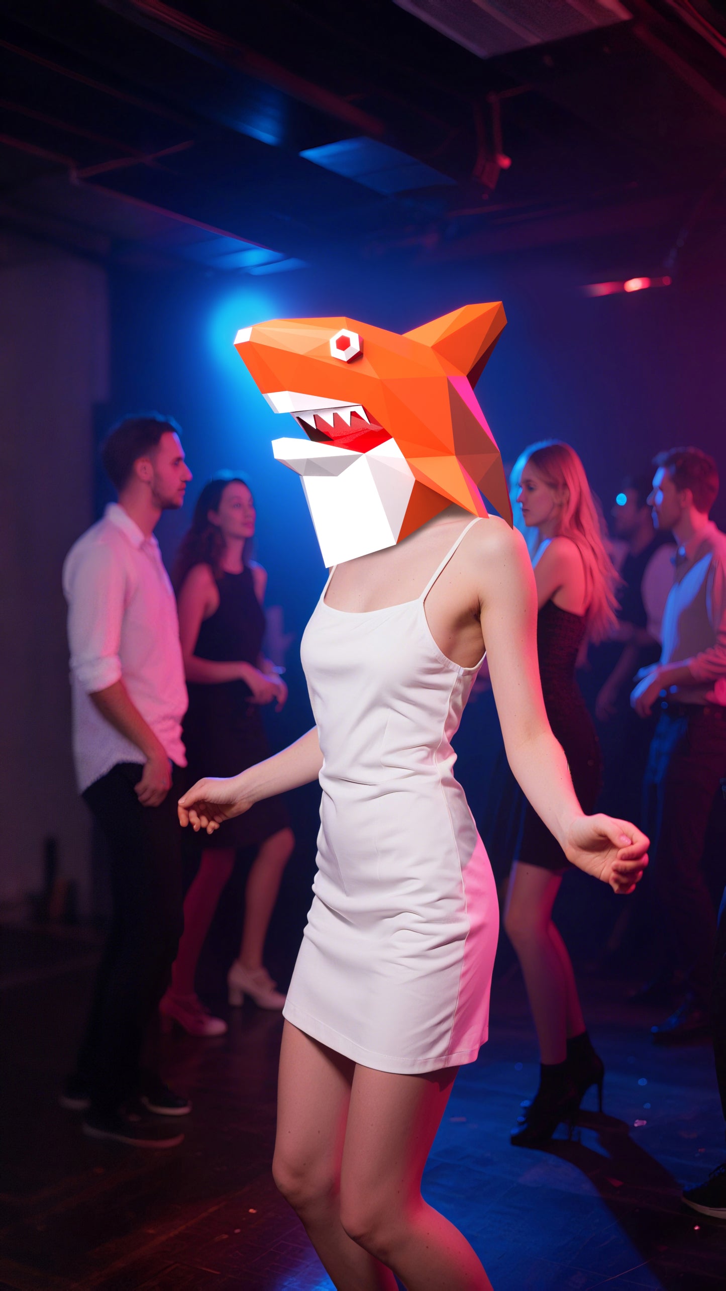 DIY Animal Shark Paper Masks for Costume Halloween Christmas Party Supplies Cosplay Holiday