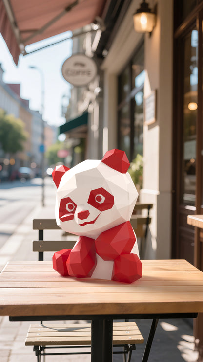 DIY 3D Paper Animal Panda Model Kit - Handcrafted Home & Table Decor, Creative Craft Project, Party Supplies & Gift for Kids and Adults
