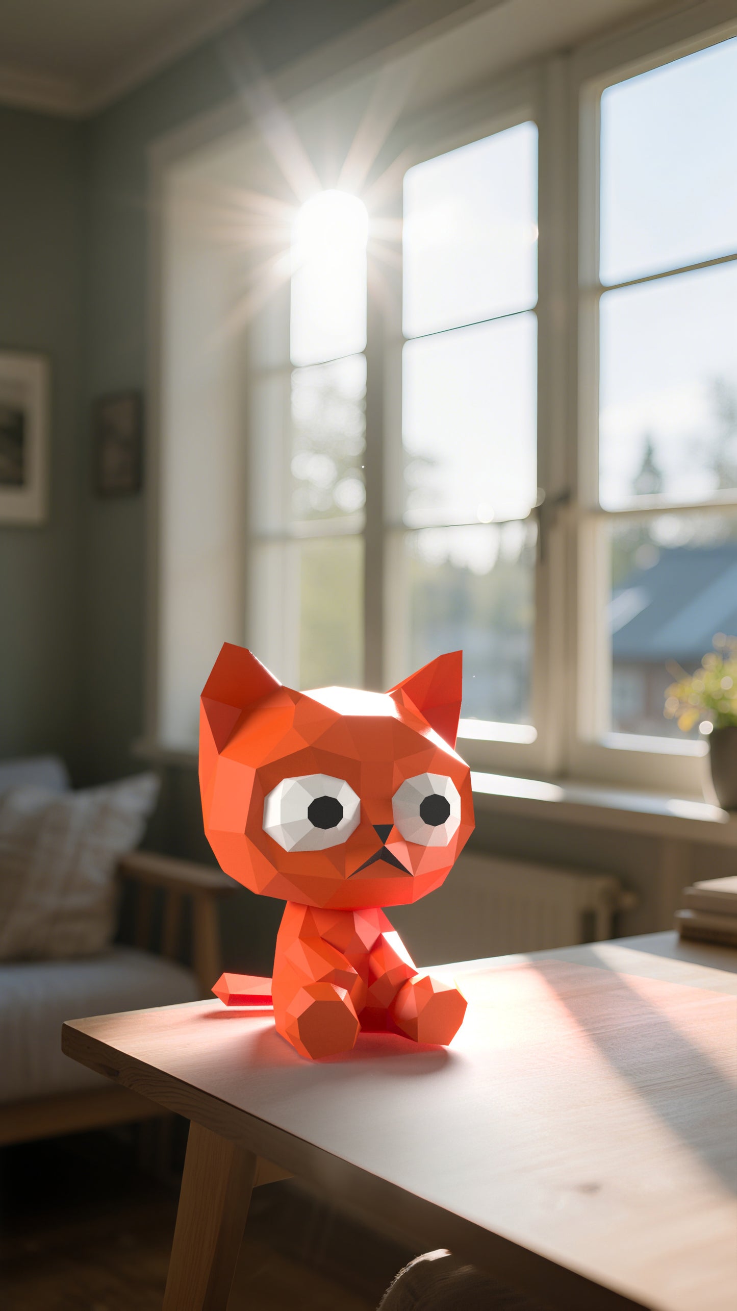 DIY 3D Paper Animal Cat Kitten Model Kit - Handcrafted Home & Table Decor, Creative Craft Project, Party Supplies & Gift for Kids and Adults (Copy)