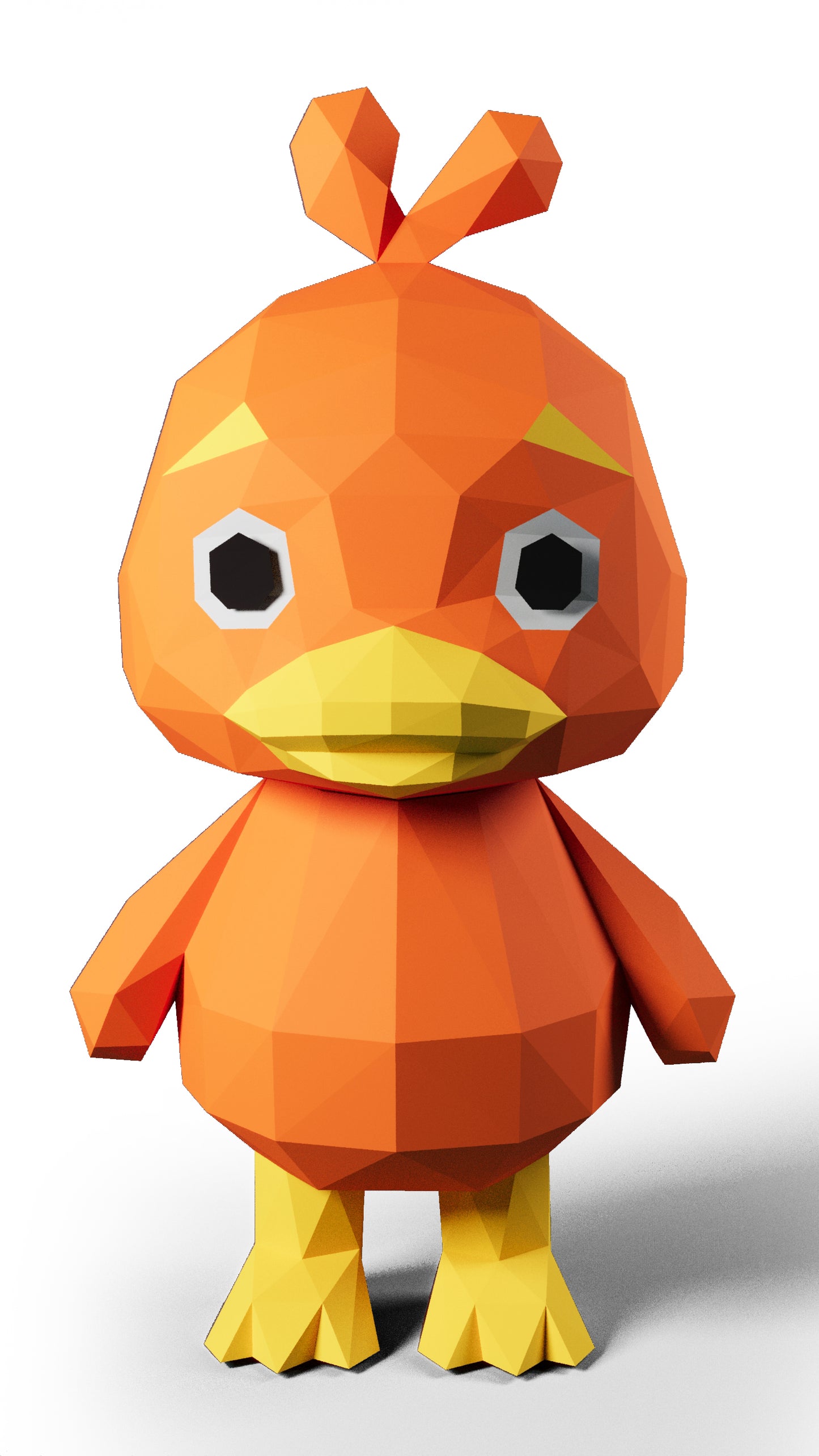 DIY 3D Paper Animal Duck Model Kit - Handcrafted Home & Table Decor, Creative Craft Project, Party Supplies & Gift for Kids and Adults