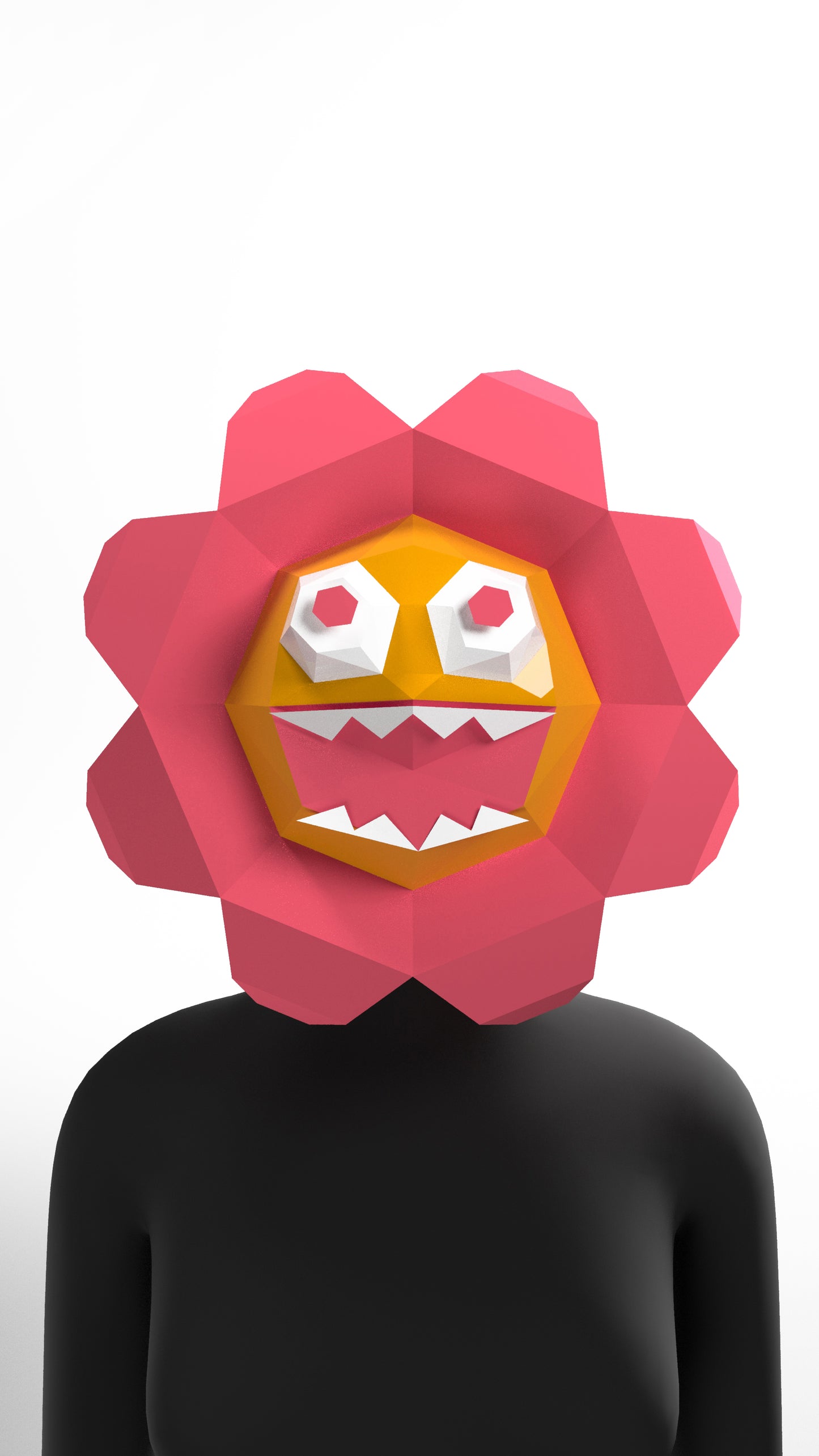 DIY Animal Corpse Flower Paper Masks for Costume Halloween Christmas Party Supplies Cosplay Holiday