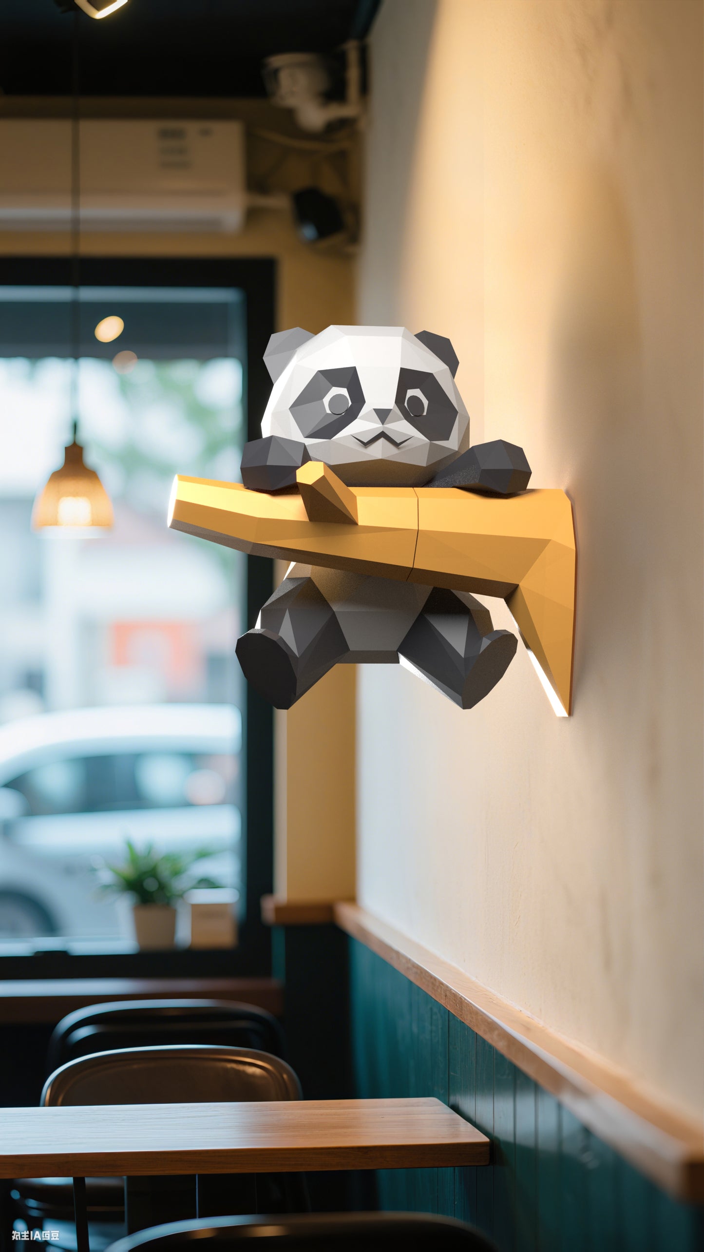 DIY 3D Paper Animal Panda Model Kit - Handcrafted Home & Table Wall Art Decor, Creative Craft Project, Party Supplies & Gift for Kids and Adults