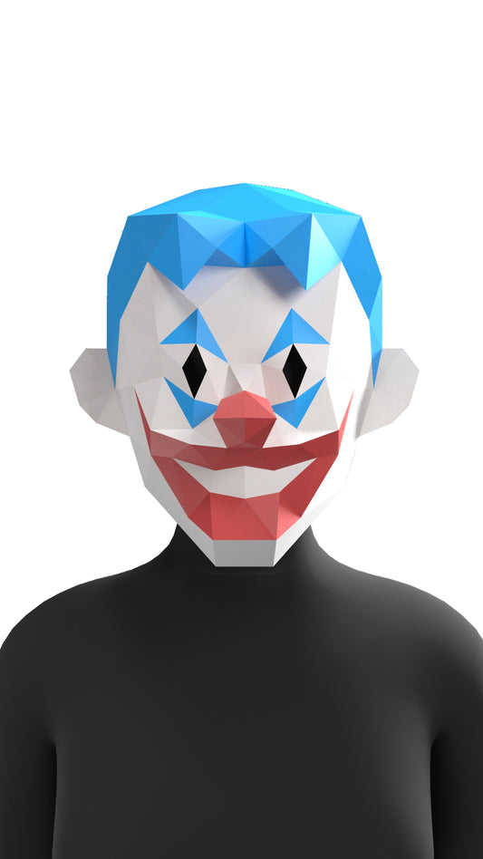 DIY Animal Joker Clown  Paper Masks for Costume Halloween Christmas Party Supplies Cosplay Holiday
