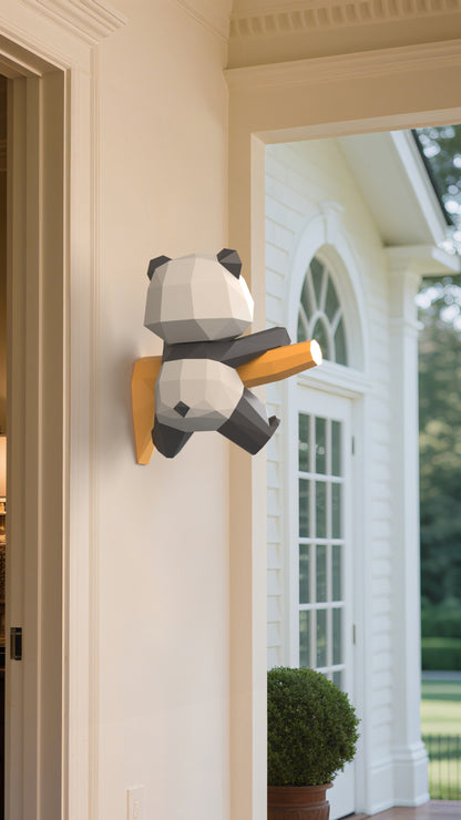 DIY 3D Paper Animal Panda Model Kit - Handcrafted Home & Table Wall Art Decor, Creative Craft Project, Party Supplies & Gift for Kids and Adults