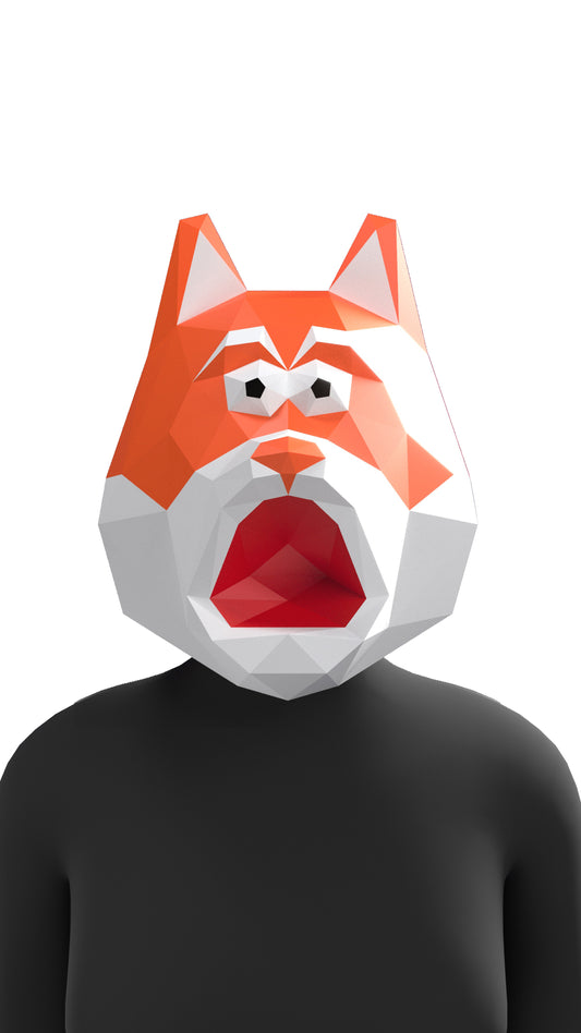DIY Animal Husky Paper Masks for Costume Halloween Christmas Party Supplies Cosplay Holiday (Copy)