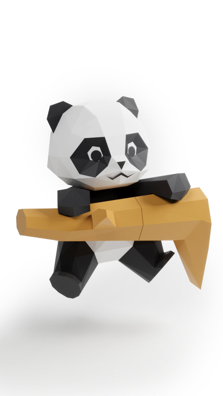 DIY 3D Paper Animal Panda Model Kit - Handcrafted Home & Table Wall Art Decor, Creative Craft Project, Party Supplies & Gift for Kids and Adults