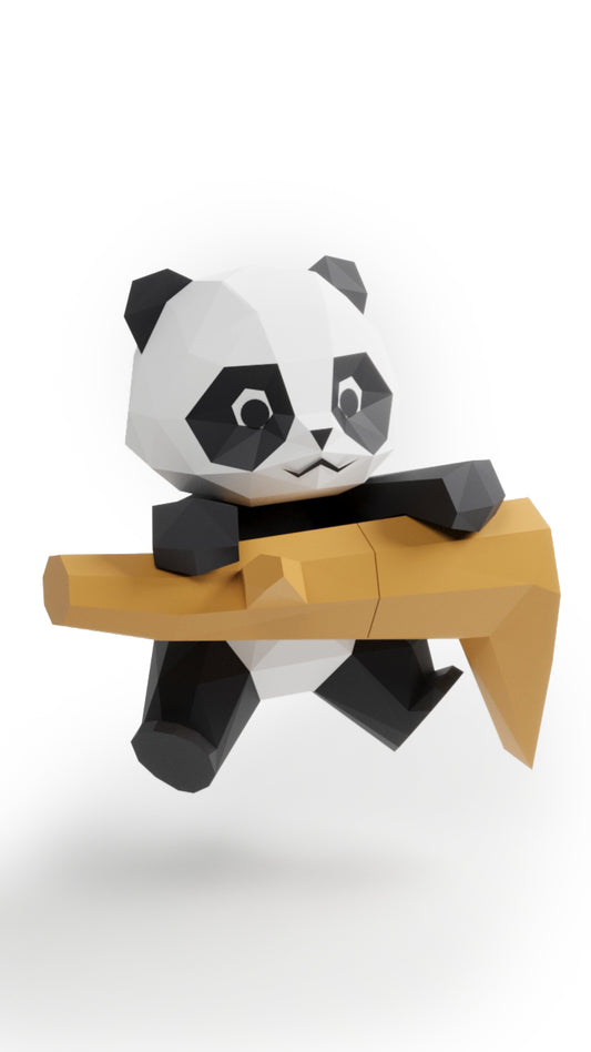 DIY 3D Paper Animal Panda Model Kit - Handcrafted Home & Table Wall Art Decor, Creative Craft Project, Party Supplies & Gift for Kids and Adults