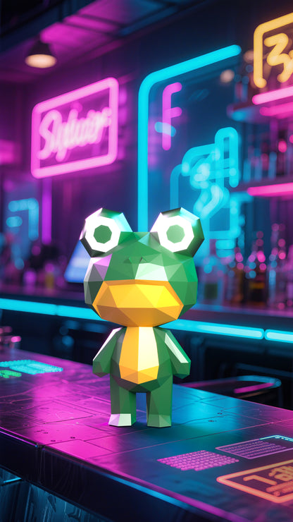 DIY 3D Paper Animal Frog Model Kit - Handcrafted Home & Table Decor, Creative Craft Project, Party Supplies & Gift for Kids and Adults